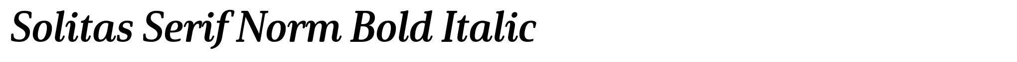 Solitas Serif Norm Bold Italic image